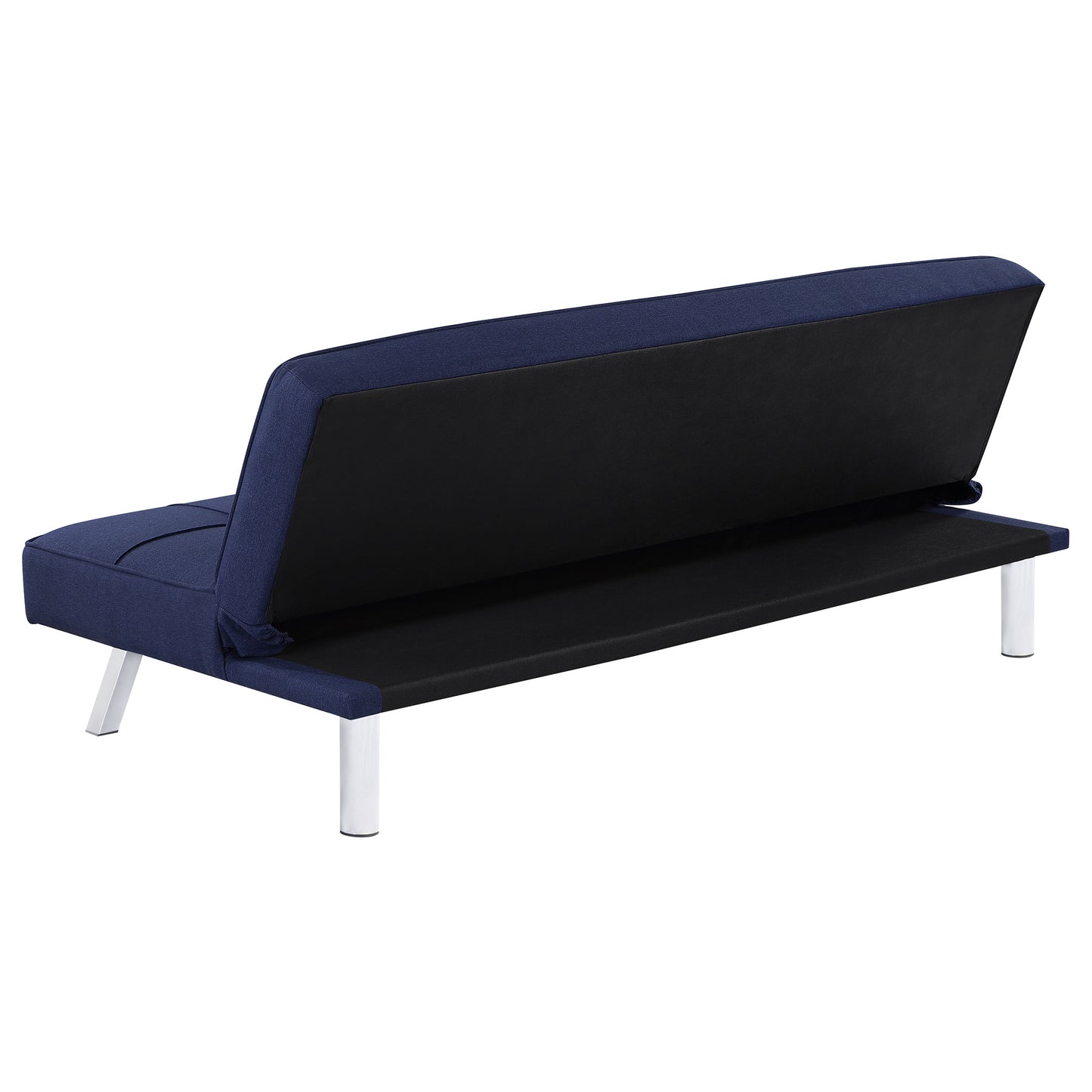 marlow upholstered tufted convertible sofa bed blue