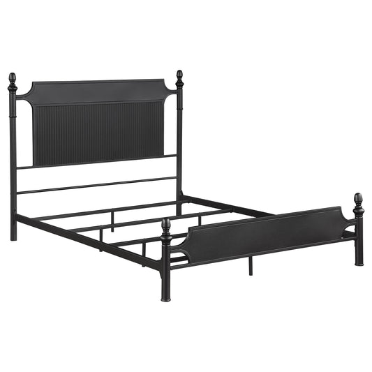 Jacksonville 51-inch Metal Queen Panel Bed BlackBlack