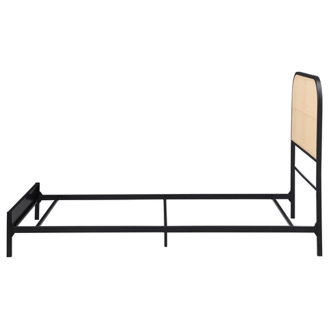 Lurlynn Radio Weave Rattan Metal Full Bed Black