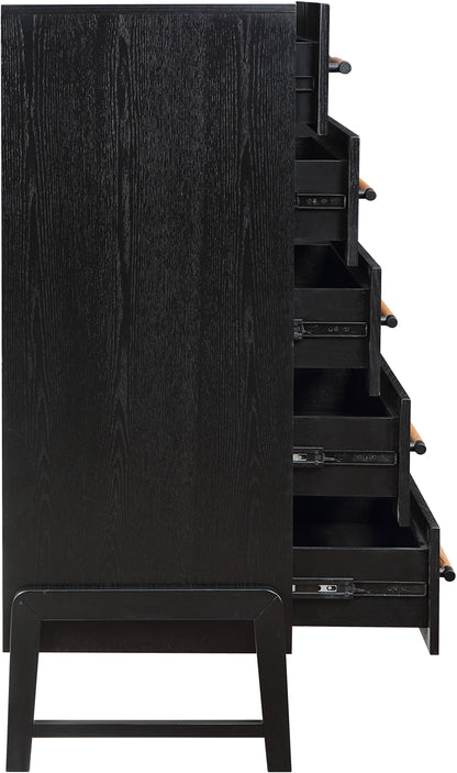 Jagger Black Vegan Leather Chest