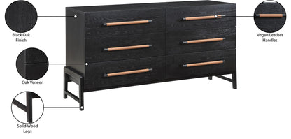 Jagger Black Vegan Leather Dresser