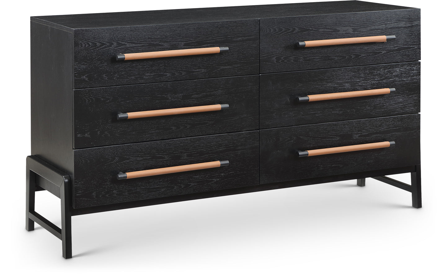 jagger black vegan leather dresser