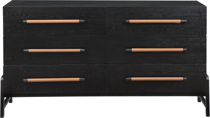 Jagger Black Vegan Leather Dresser