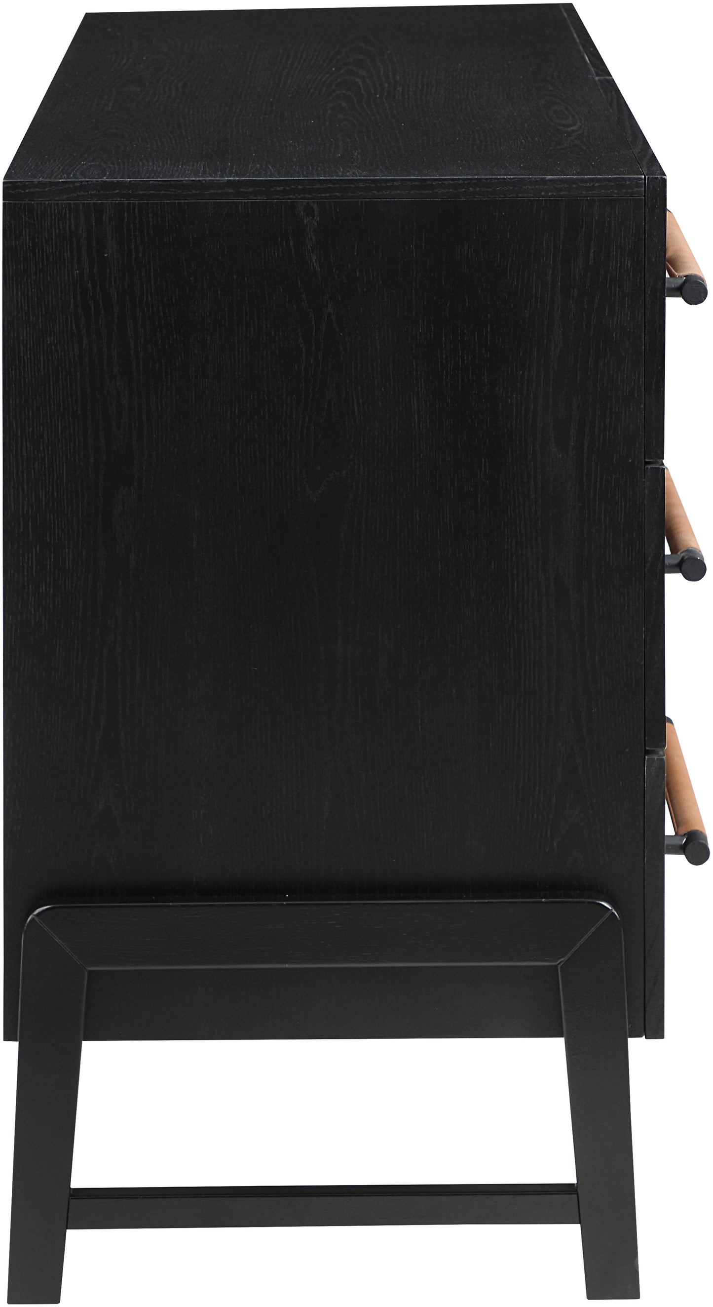 jagger black vegan leather dresser