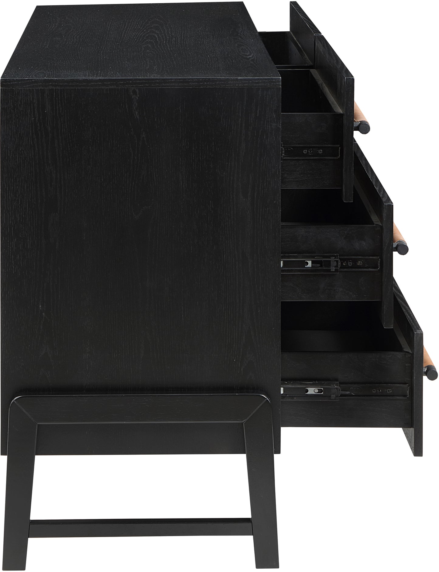 jagger black vegan leather dresser