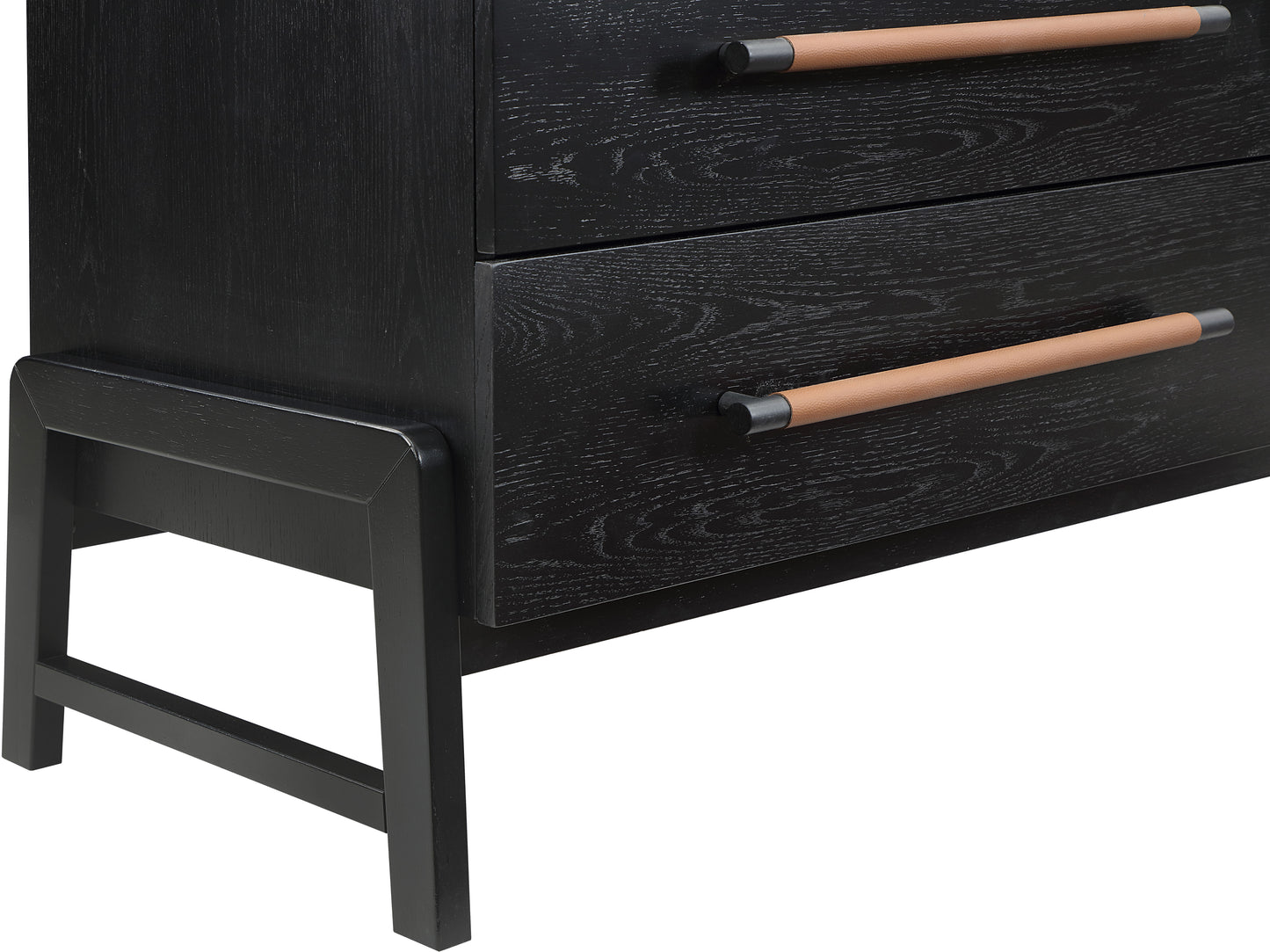 jagger black vegan leather dresser