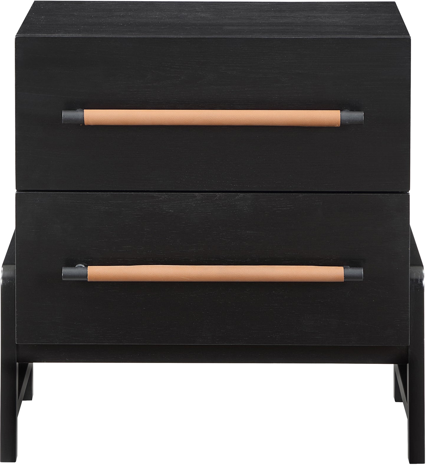 jagger black vegan leather night stand