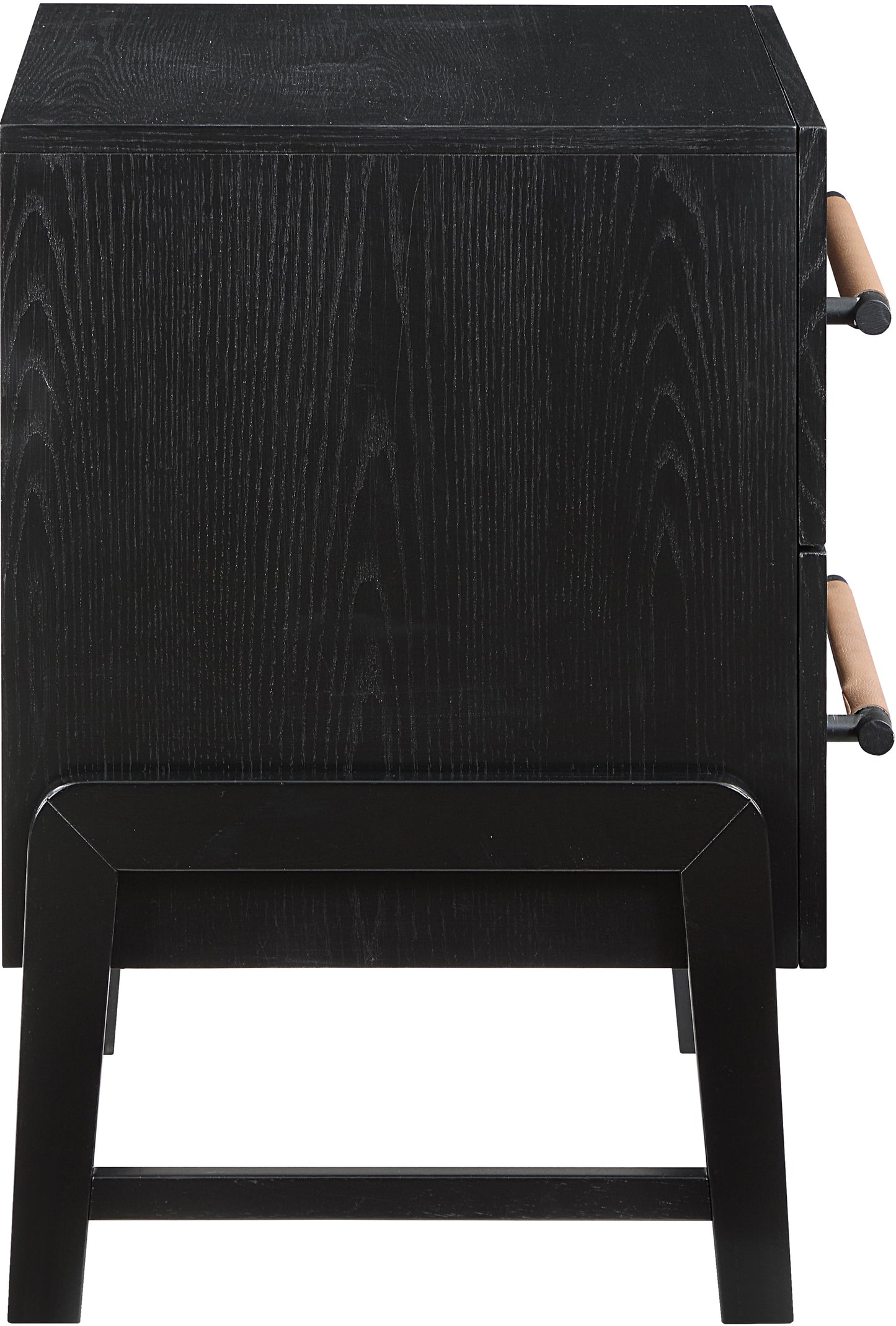 jagger black vegan leather night stand