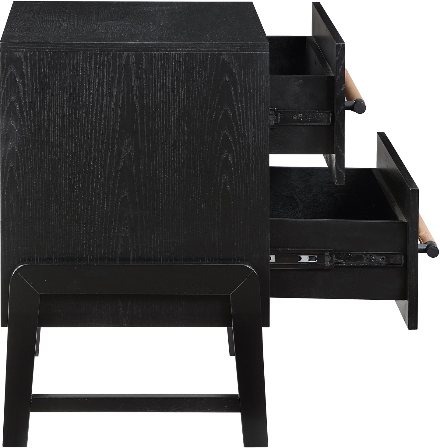 jagger black vegan leather night stand