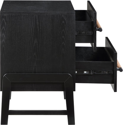 Jagger Black Vegan Leather Night Stand