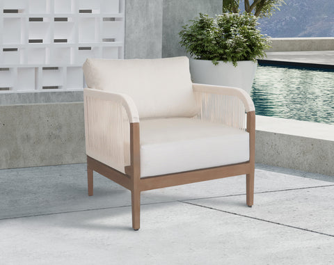 Beacon Cream Water Resistant Fabric Outdoor Patio Chair