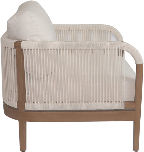 Beacon Cream Water Resistant Fabric Outdoor Patio Chair