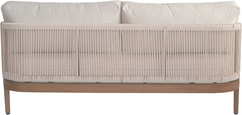 Beacon Cream Water Resistant Fabric Outdoor Patio Loveseat