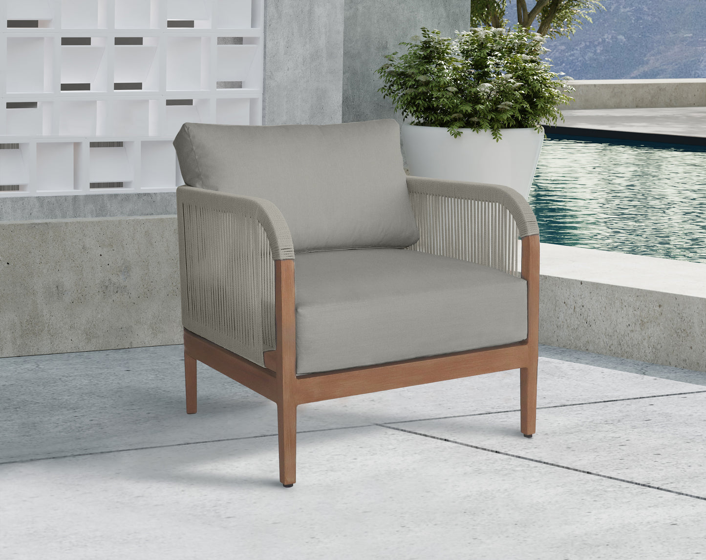 beacon grey water resistant fabric outdoor patio chair