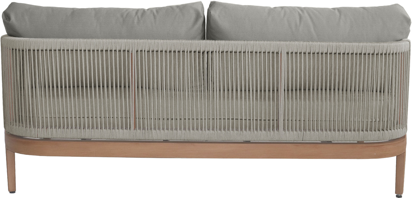 beacon grey water resistant fabric outdoor patio loveseat