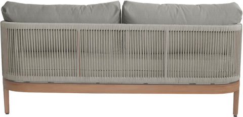 Beacon Grey Water Resistant Fabric Outdoor Patio Loveseat