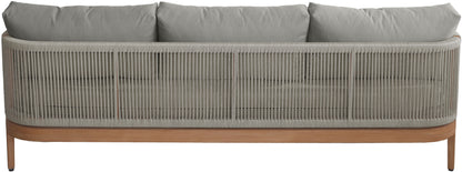 Beacon Grey Water Resistant Fabric Outdoor Patio Sofa