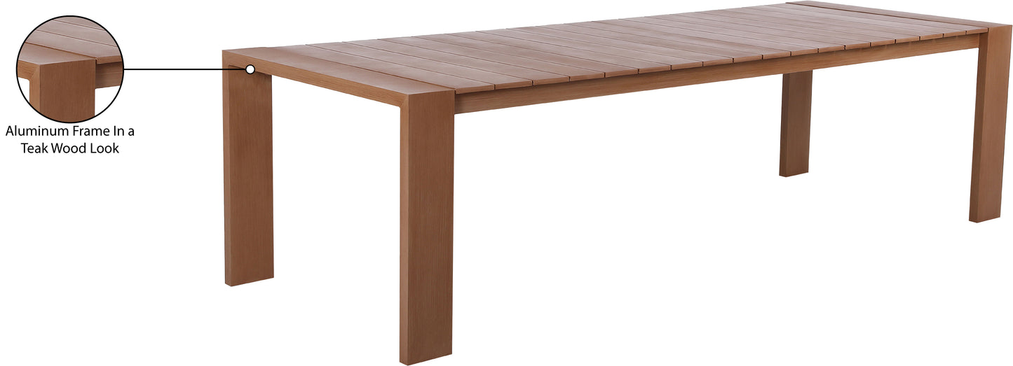 beacon natural outdoor patio dining table