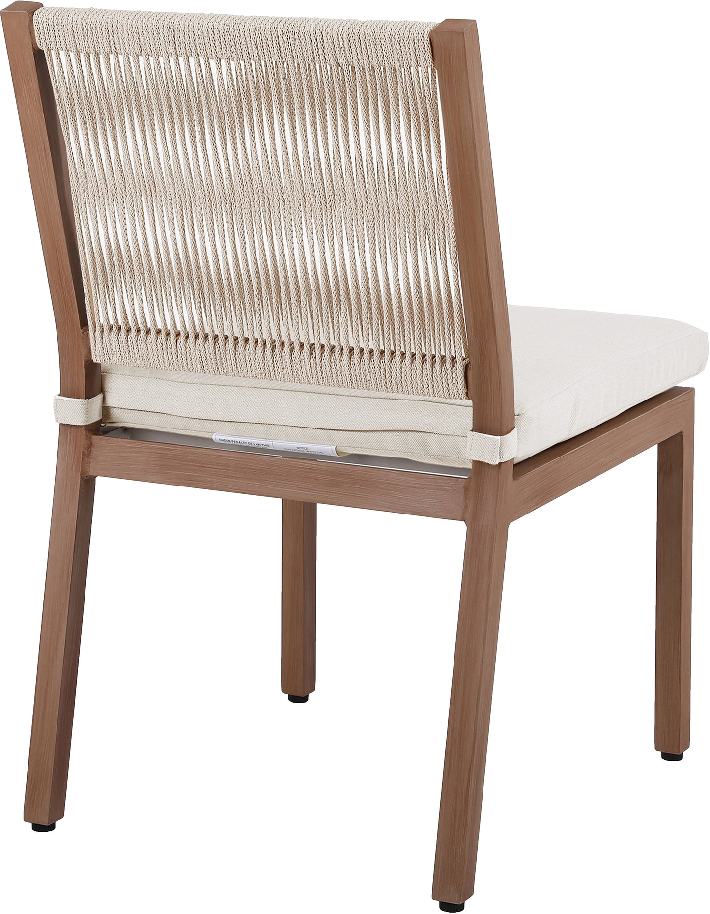 beacon cream water resistant fabric outdoor patio dining side chair