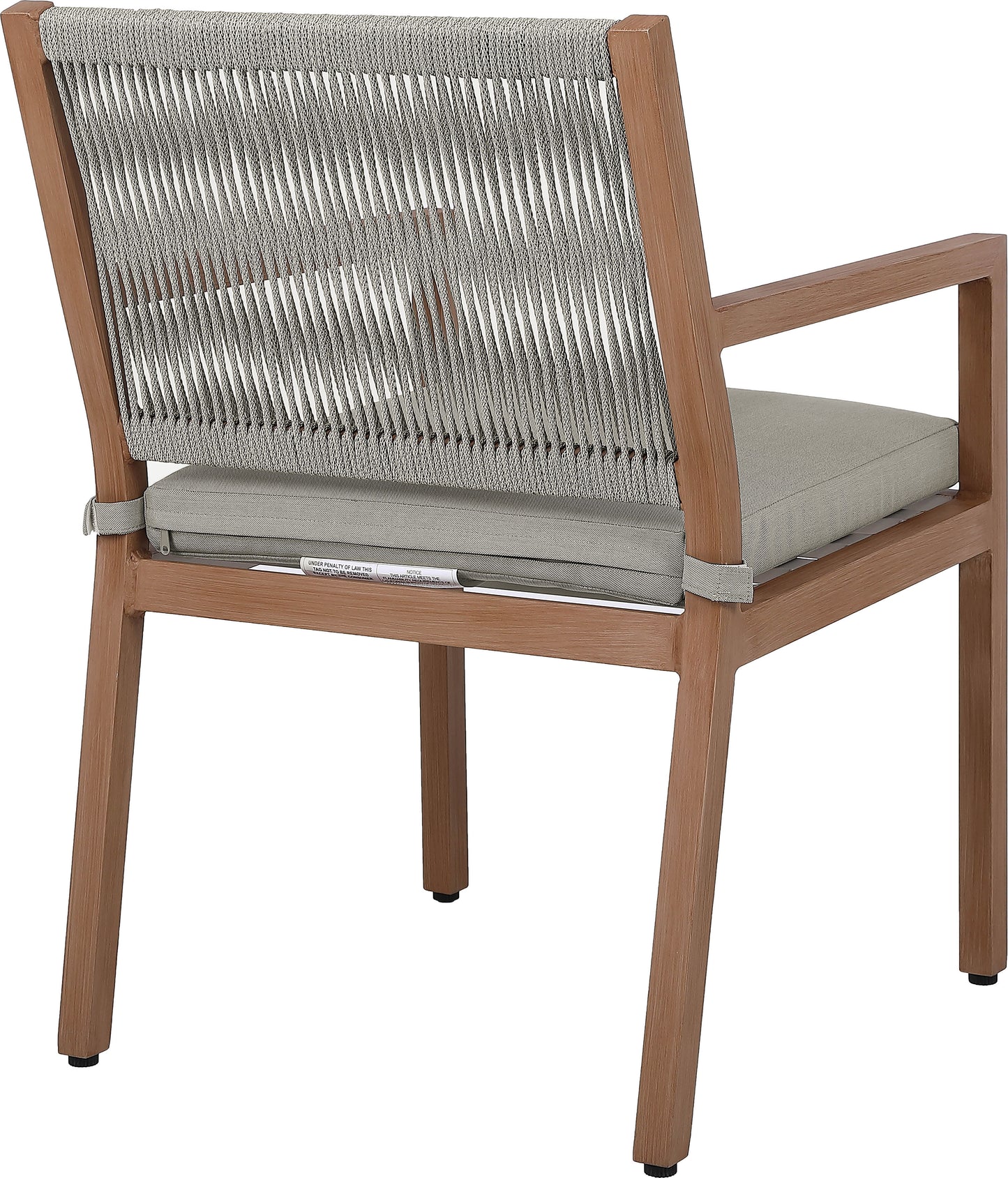 beacon grey water resistant fabric outdoor patio dining arm chair