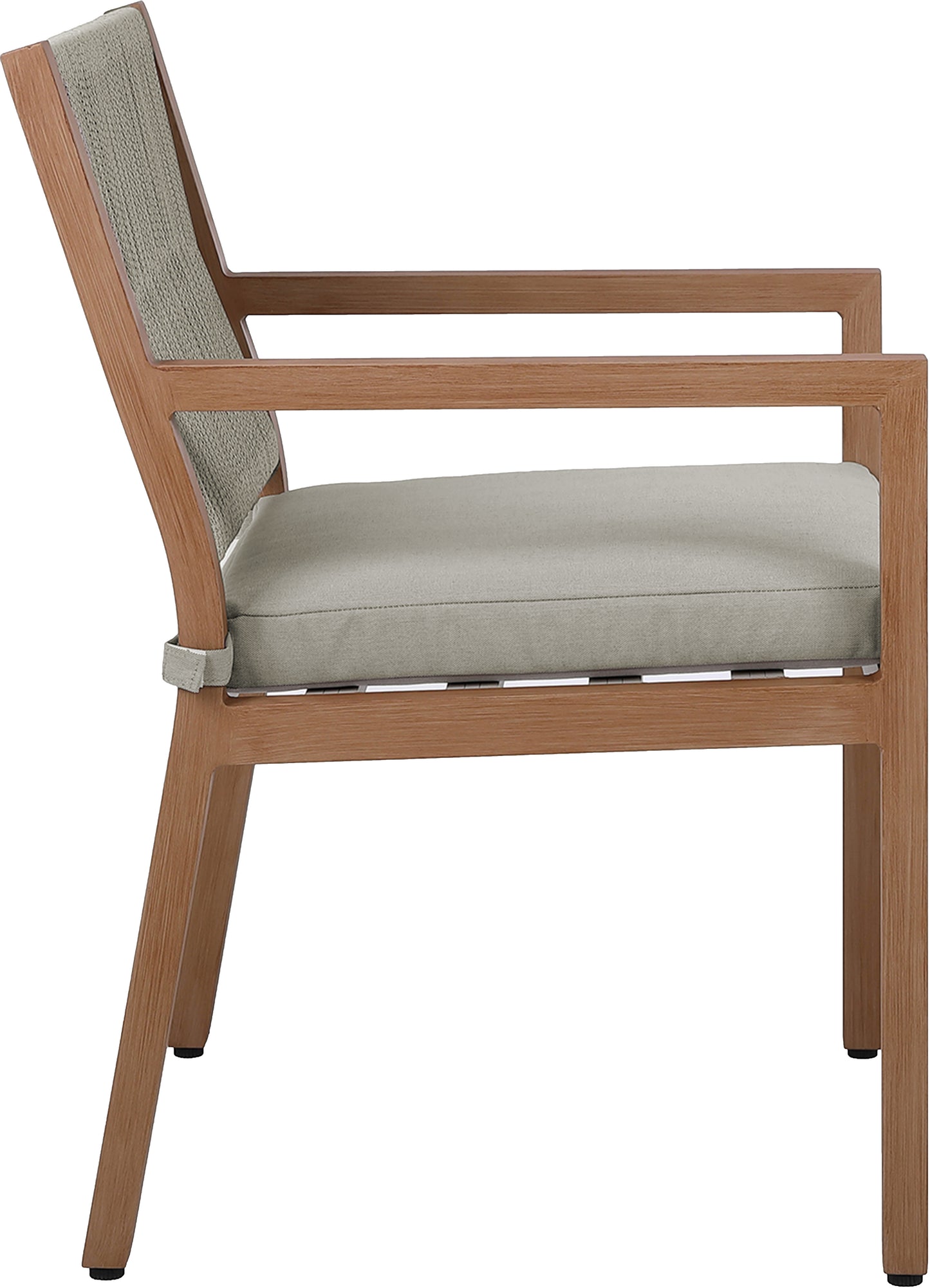 beacon grey water resistant fabric outdoor patio dining arm chair