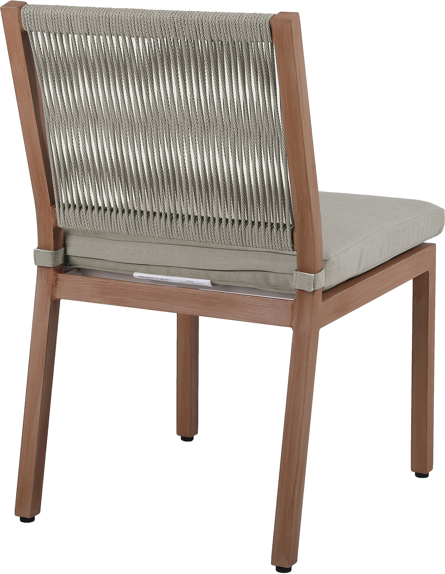 beacon grey water resistant fabric outdoor patio dining side chair