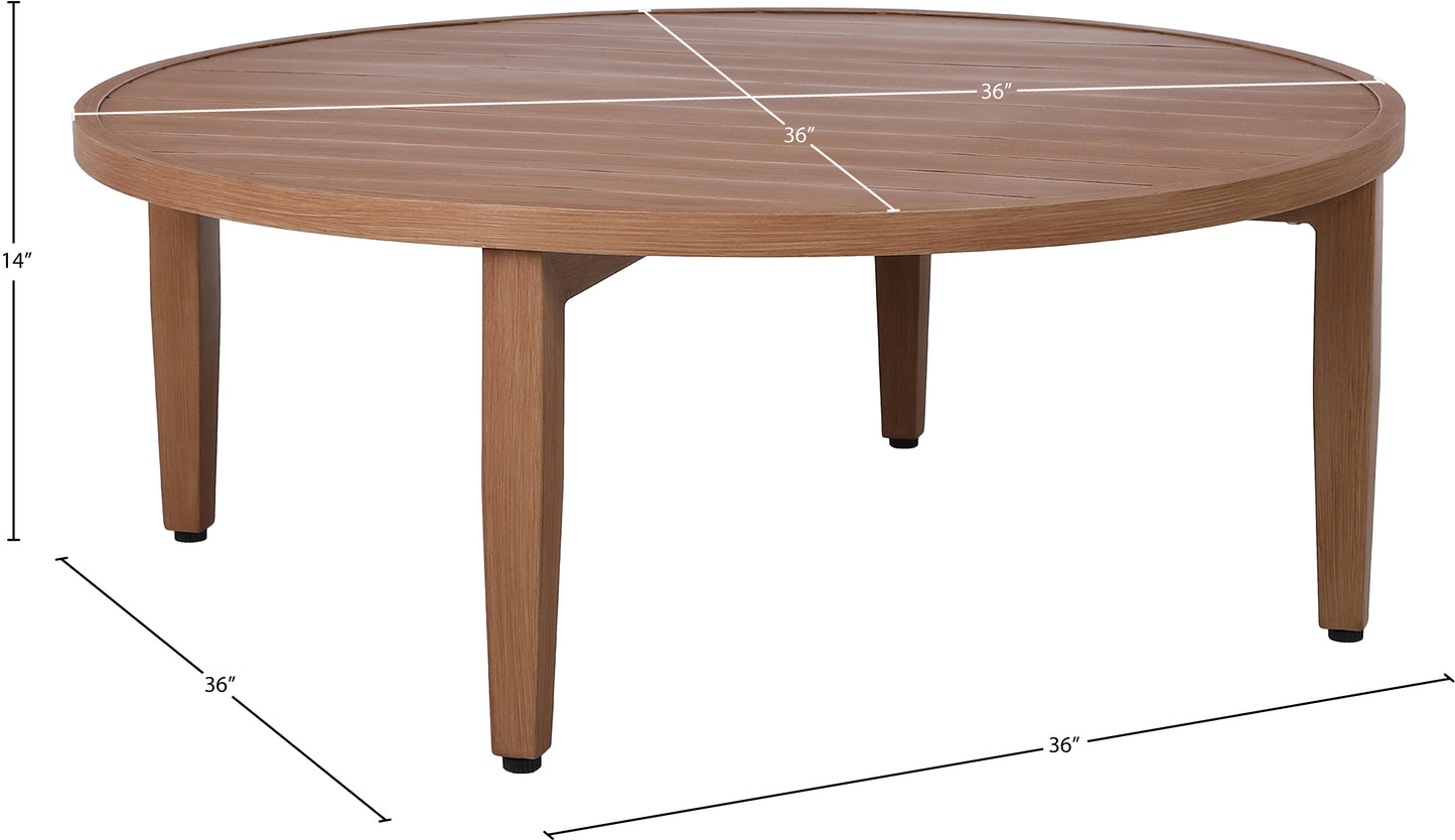 beacon natural outdoor patio coffee table