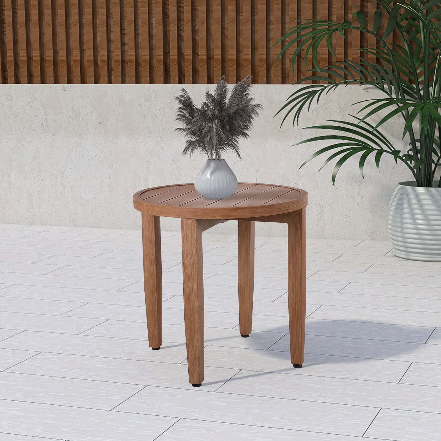 beacon natural outdoor patio end table