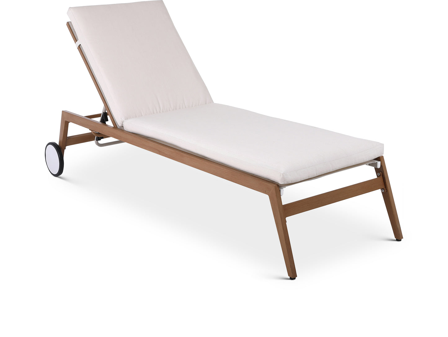 beacon cream water resistant fabric outdoor patio lounger