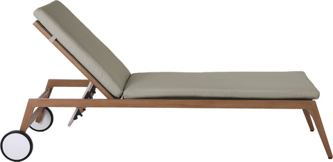 Beacon Grey Water Resistant Fabric Outdoor Patio Lounger