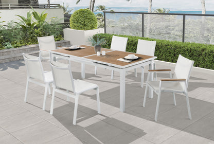 Outdoor Patio Extendable Aluminum Dining Table