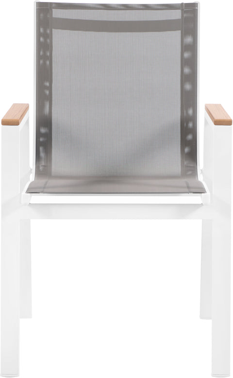 Outdoor Patio Aluminum Mesh Dining Arm Chair