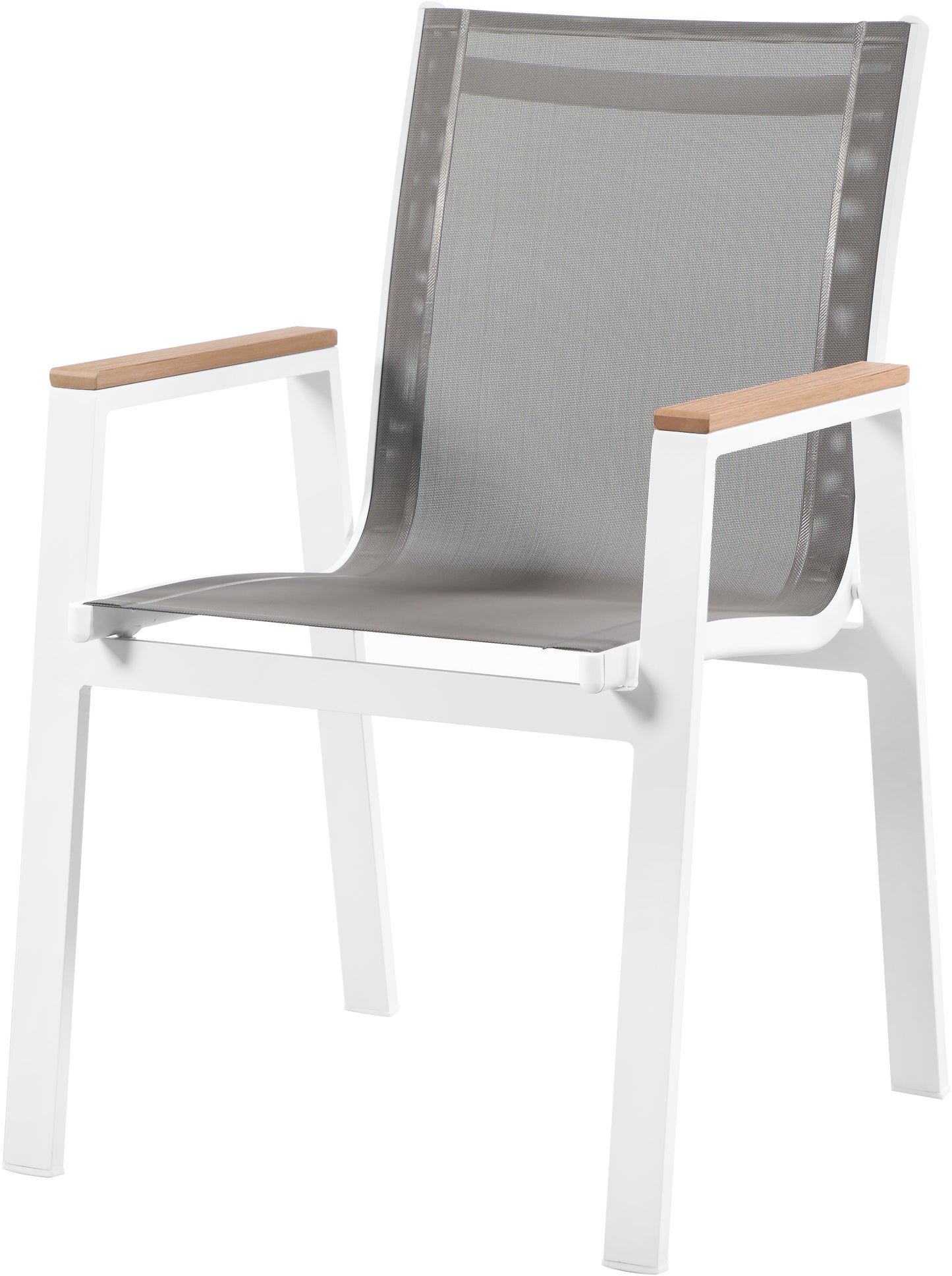 alyssa grey mesh water resistant fabric outdoor patio aluminum mesh dining arm chair ac