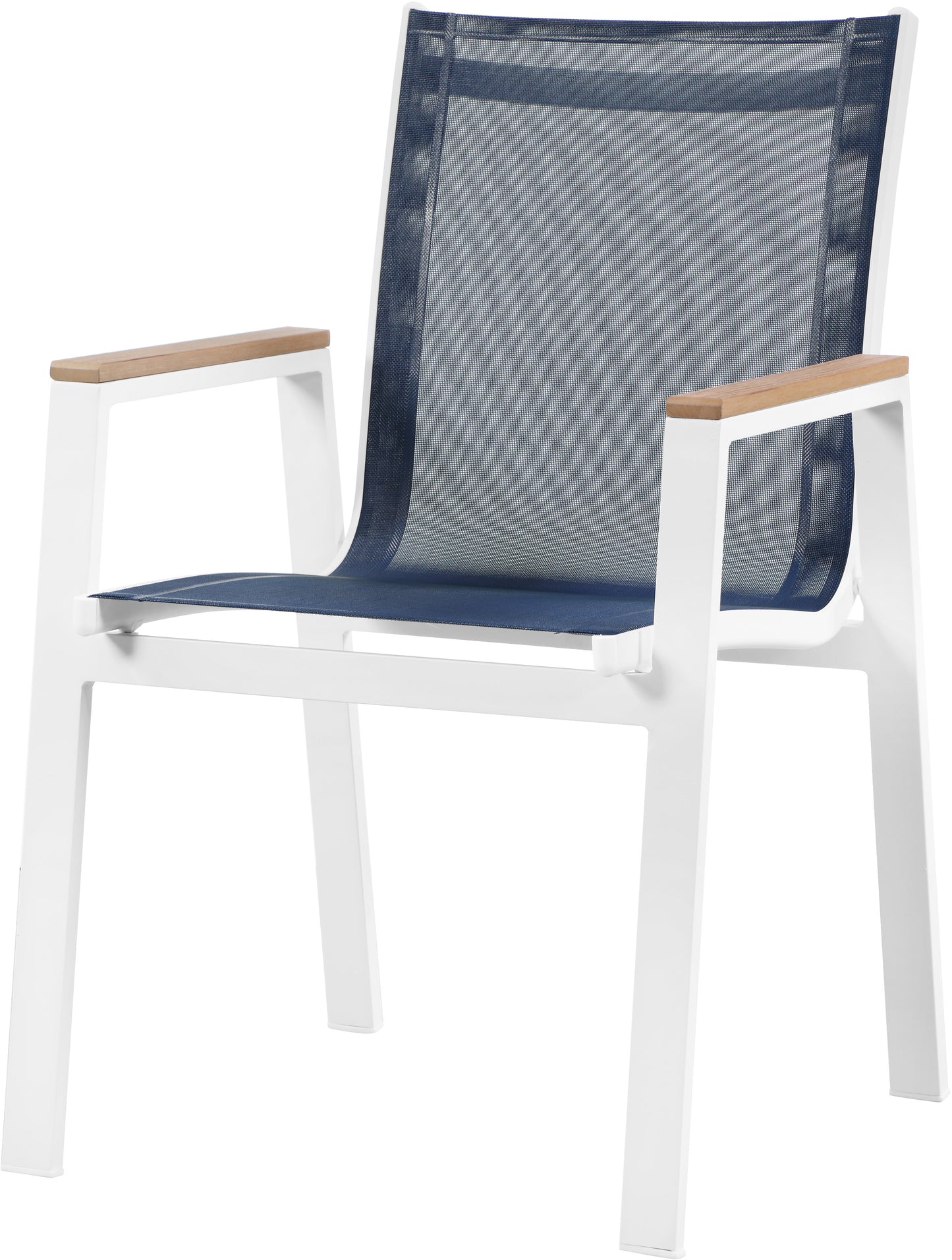 alyssa navy mesh water resistant fabric outdoor patio aluminum mesh dining arm chair ac