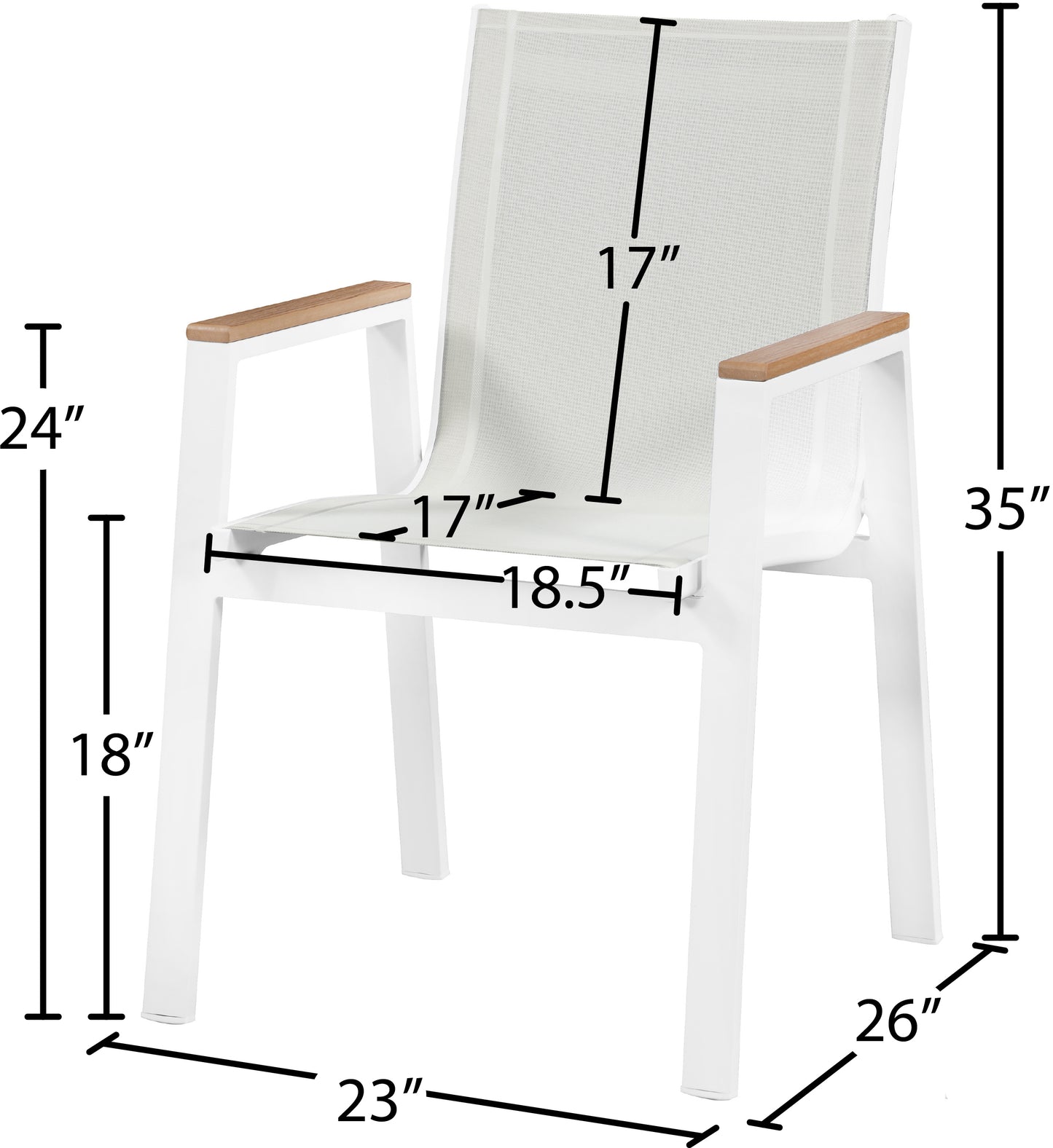 alyssa white mesh water resistant fabric outdoor patio aluminum mesh dining arm chair ac