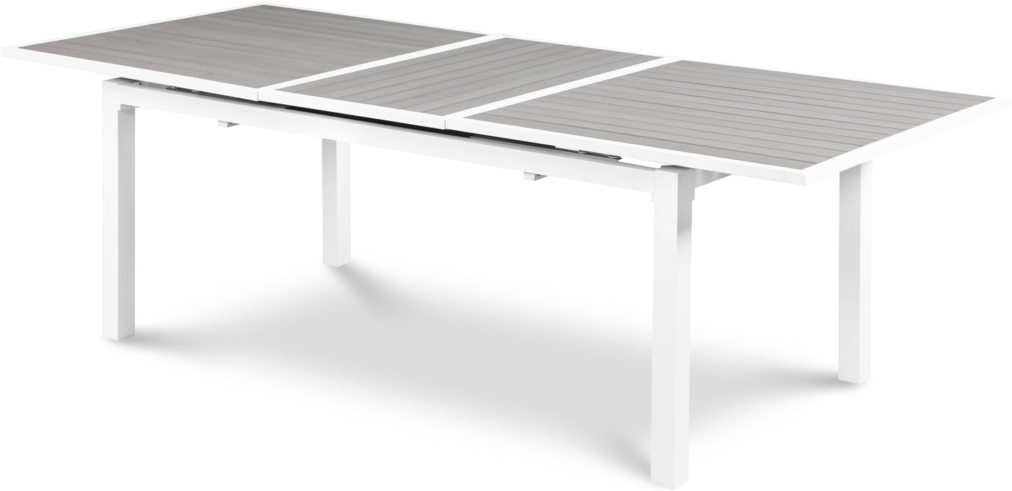 outdoor patio extendable aluminum dining table