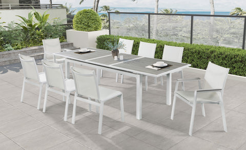 Outdoor Patio Extendable Aluminum Dining Table