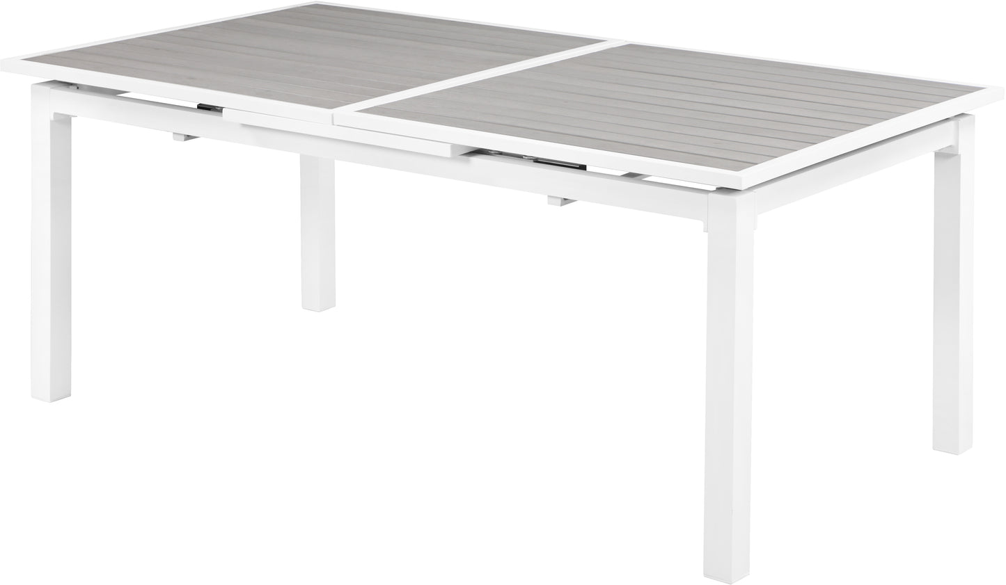 outdoor patio extendable aluminum dining table