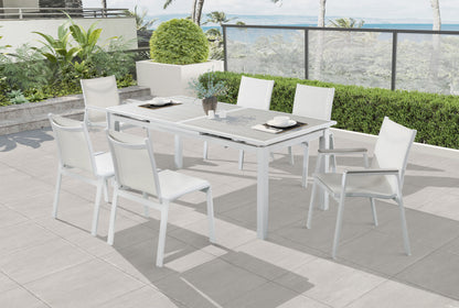 Outdoor Patio Extendable Aluminum Dining Table