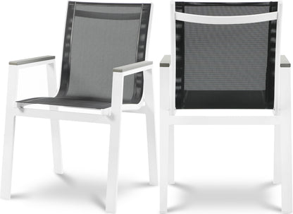 Outdoor Patio Aluminum Mesh Dining Arm Chair