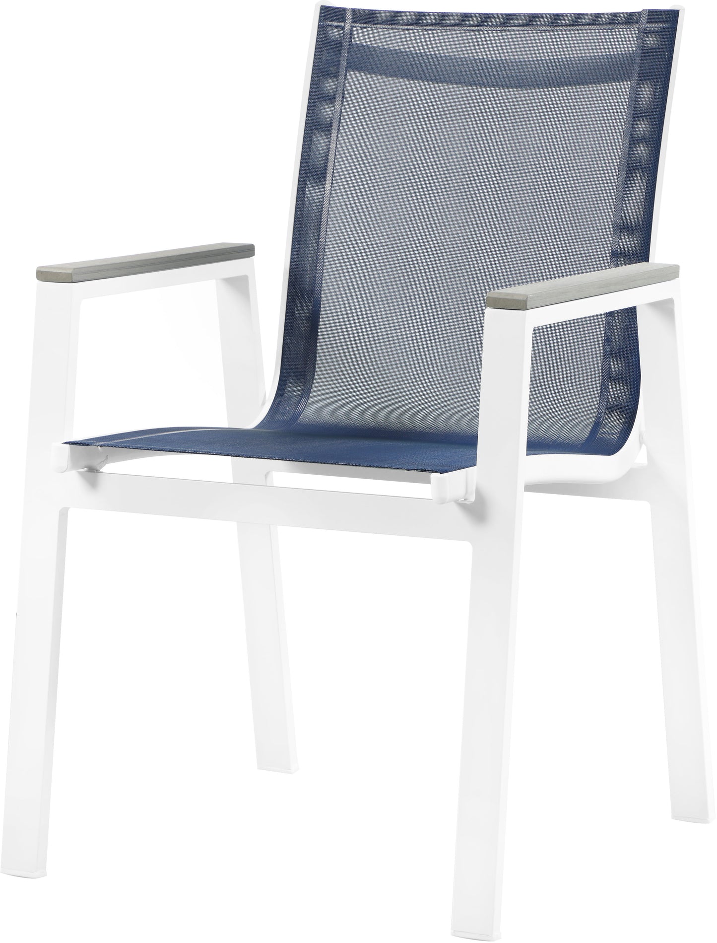 alyssa navy mesh water resistant fabric outdoor patio aluminum mesh dining arm chair ac