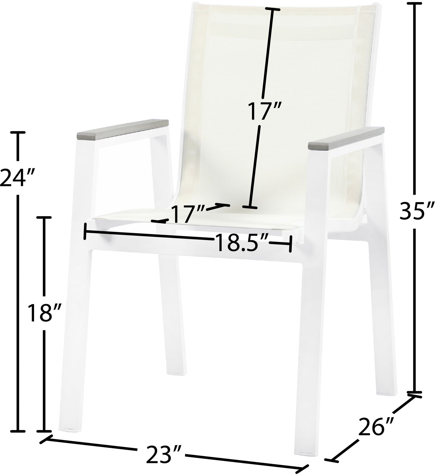 alyssa white mesh water resistant fabric outdoor patio aluminum mesh dining arm chair ac