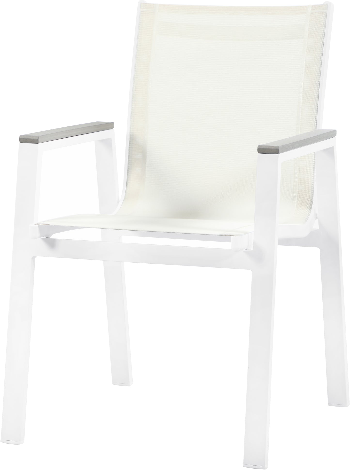 alyssa white mesh water resistant fabric outdoor patio aluminum mesh dining arm chair ac