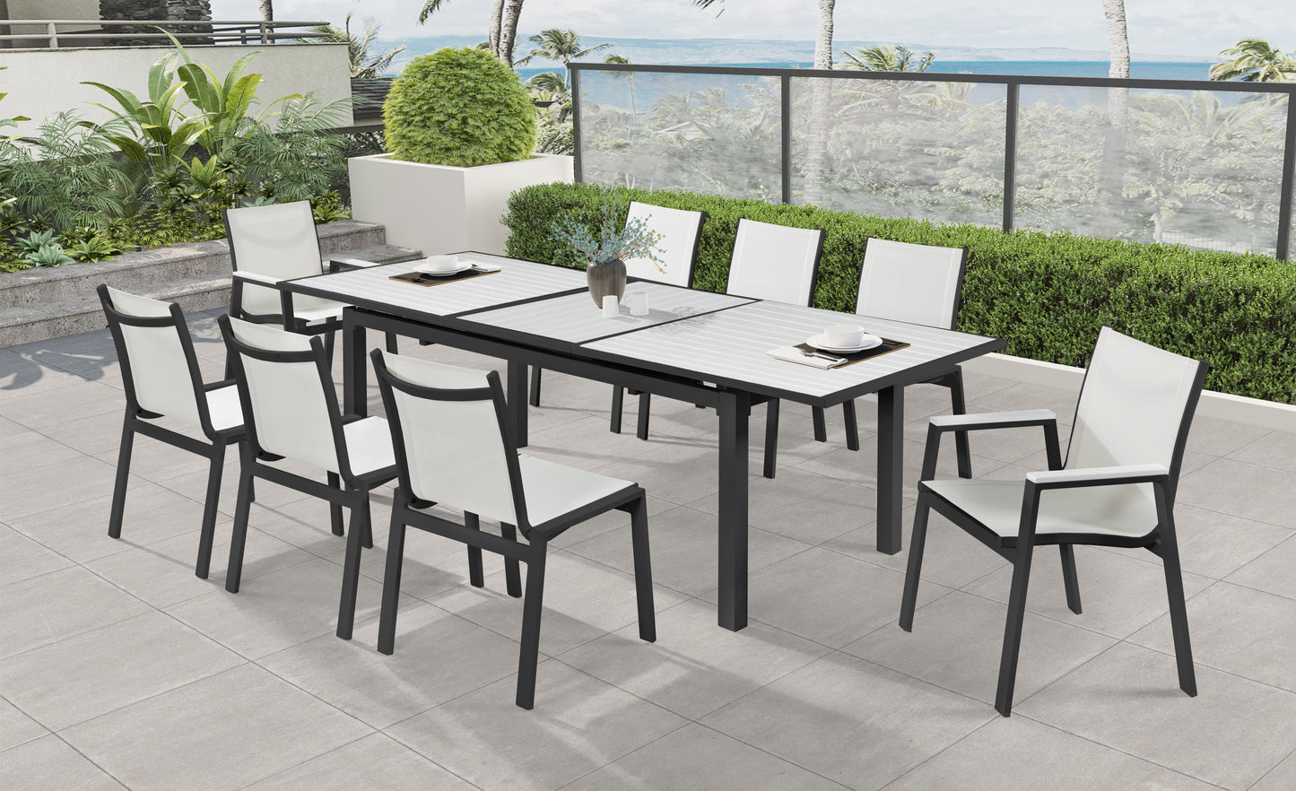 outdoor patio aluminum dining table