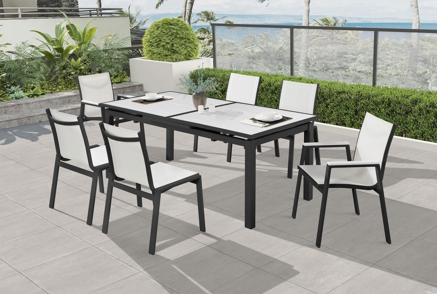 outdoor patio aluminum dining table