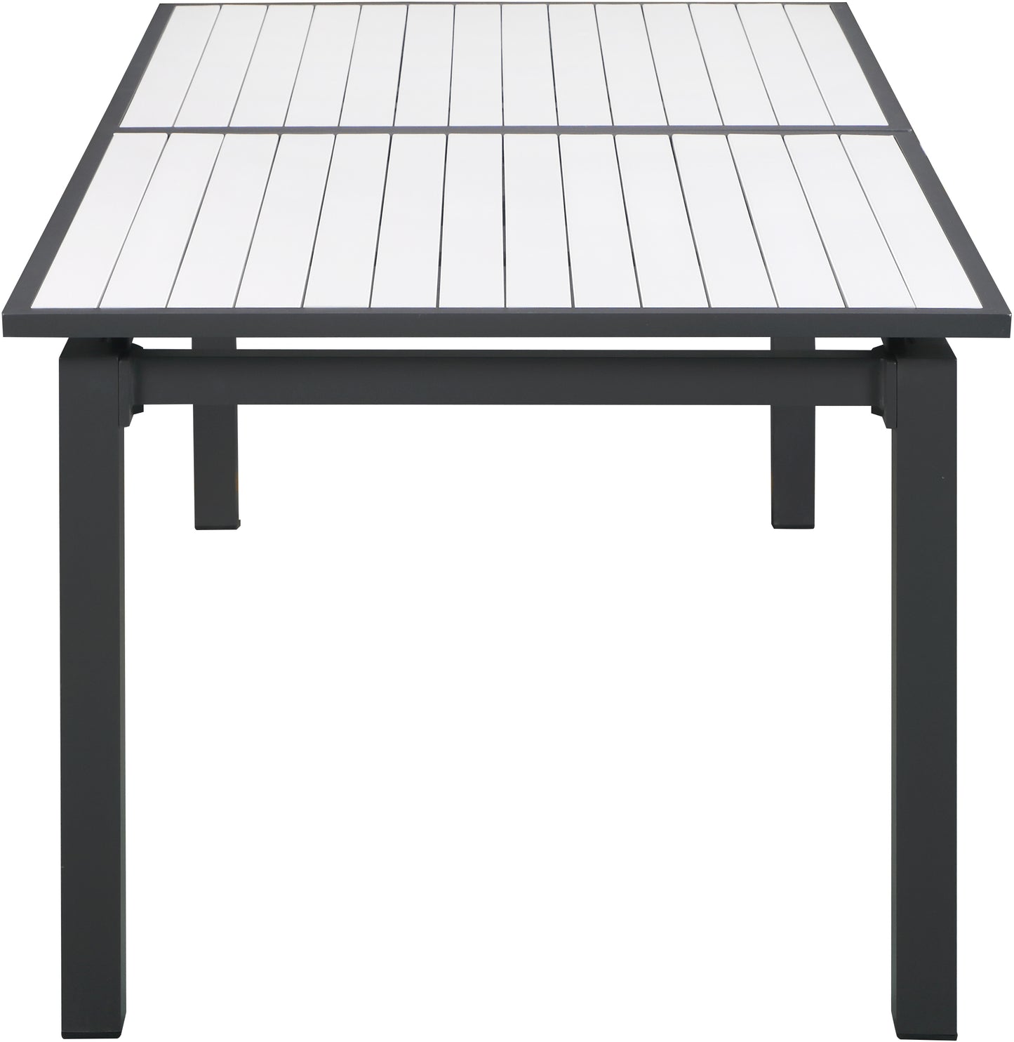 alyssa white wood look accent paneling outdoor patio aluminum dining table t