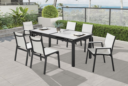 Outdoor Patio Aluminum Mesh Dining Arm Chair