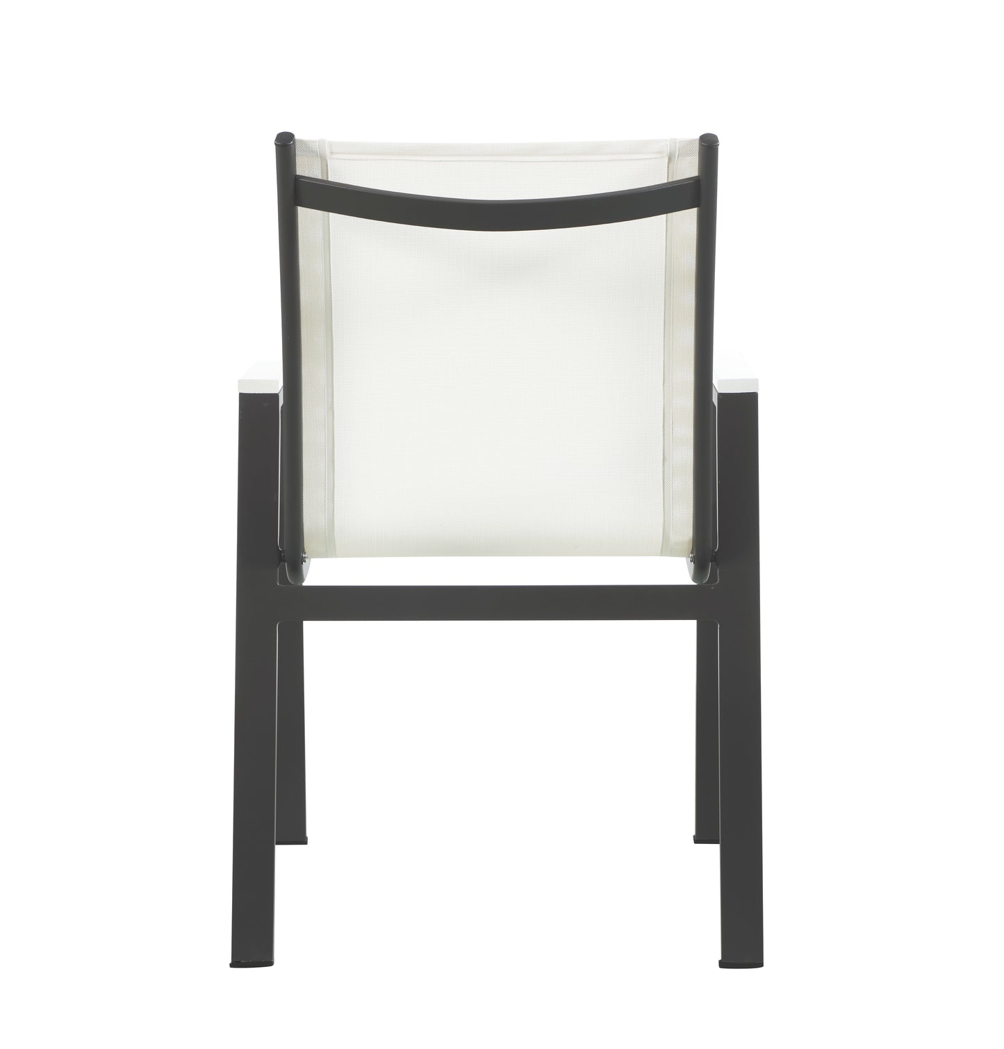 outdoor patio aluminum mesh dining arm chair