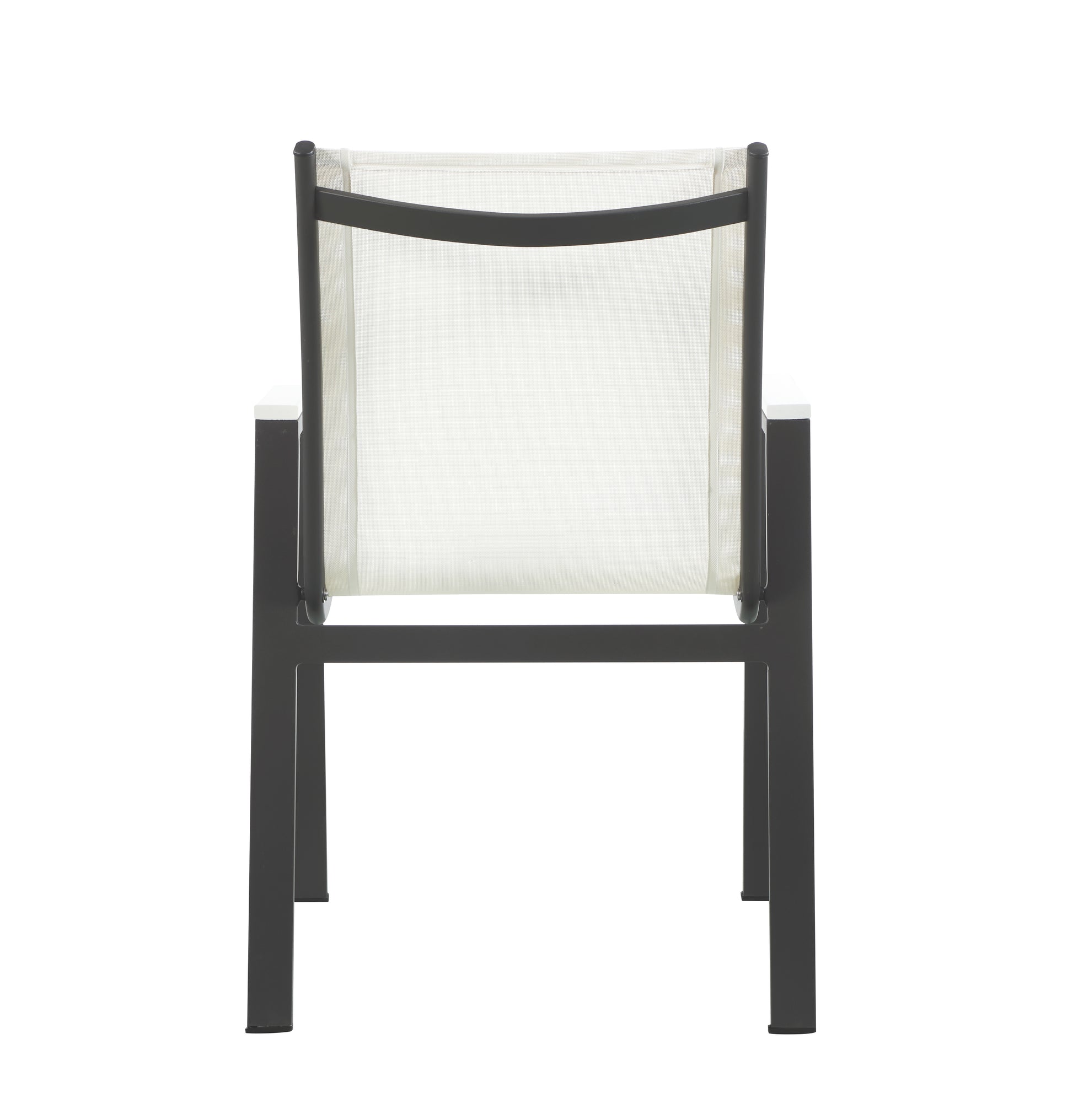 Outdoor Patio Aluminum Mesh Dining Arm Chair