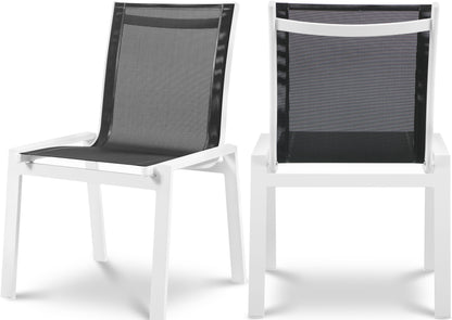 Renuar Black Mesh Water Resistant Fabric Outdoor Patio Aluminum Mesh Dining Chair